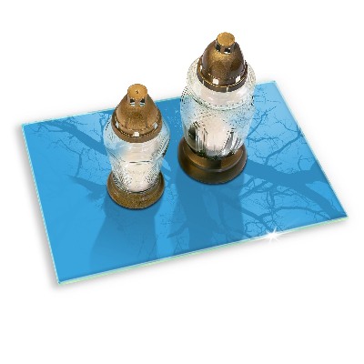 Grave candle coaster decorative Blue colour