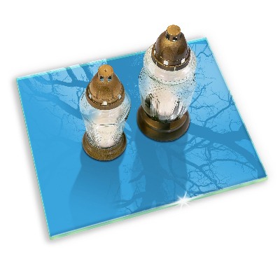 Grave candle coaster decorative Blue colour