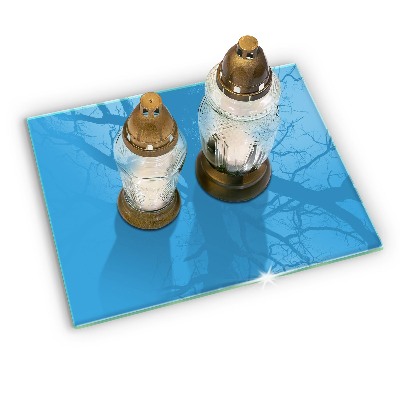 Grave candle coaster decorative Blue colour