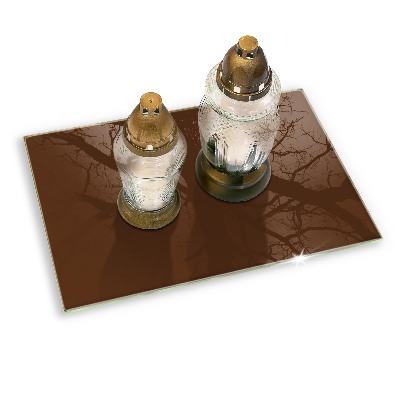 Grave candle coaster decorative Brown colour