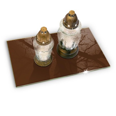 Grave candle coaster decorative Brown colour