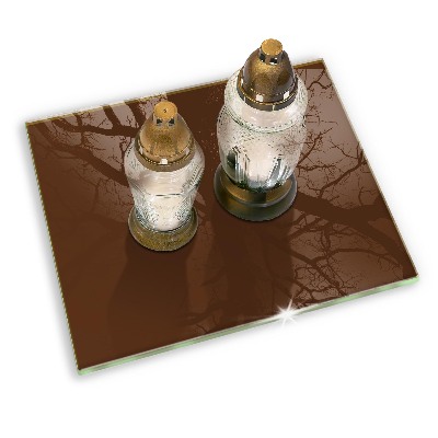 Grave candle coaster decorative Brown colour