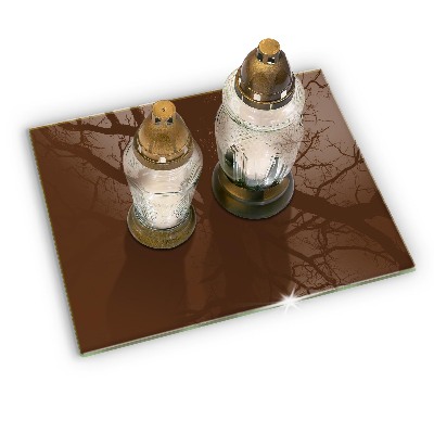 Grave candle coaster decorative Brown colour