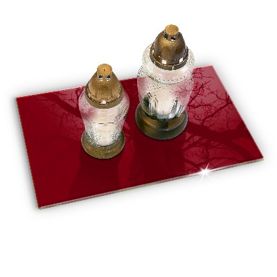 Grave candle coaster decorative Burgundy colour