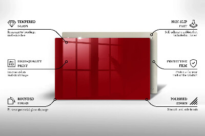Glass candle plate decorative Red colour