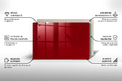 Glass candle plate decorative Red colour
