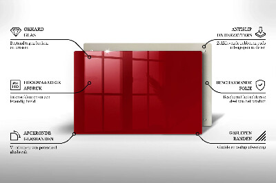 Glass candle plate decorative Red colour