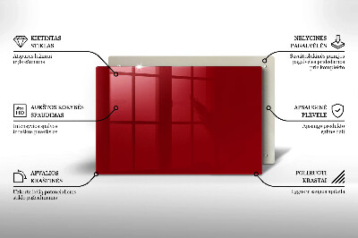 Glass candle plate decorative Red colour
