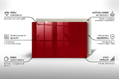 Glass candle plate decorative Red colour