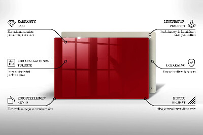 Glass candle plate decorative Red colour