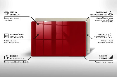 Glass candle plate decorative Red colour