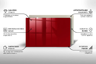 Glass candle plate decorative Red colour