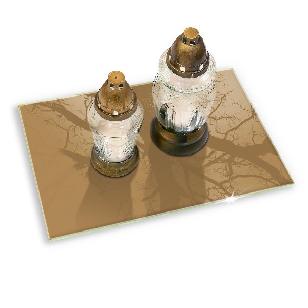 Grave candle coaster decorative Beige colour