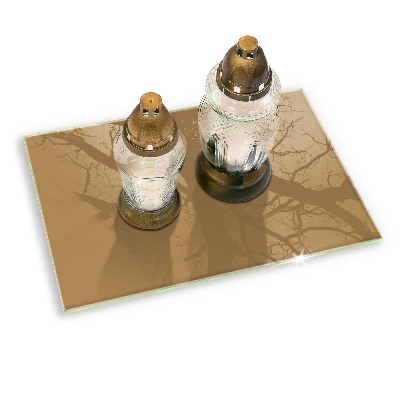Grave candle coaster decorative Beige colour