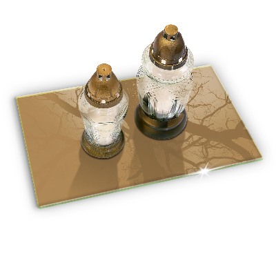 Grave candle coaster decorative Beige colour