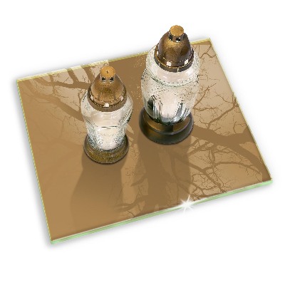 Grave candle coaster decorative Beige colour