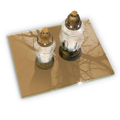 Grave candle coaster decorative Beige colour