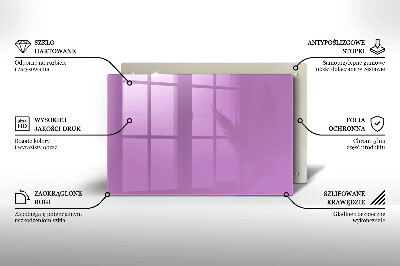 Glass candle plate decorative Purple colour