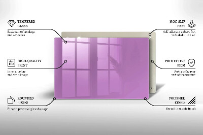 Glass candle plate decorative Purple colour