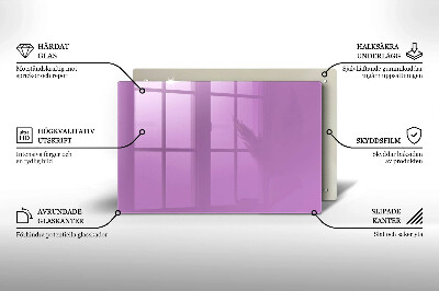 Glass candle plate decorative Purple colour