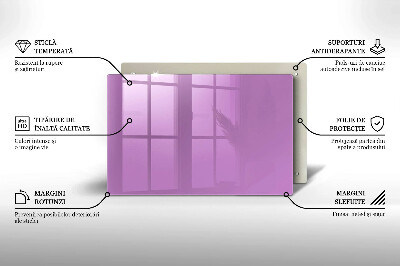 Glass candle plate decorative Purple colour
