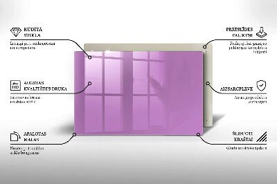 Glass candle plate decorative Purple colour