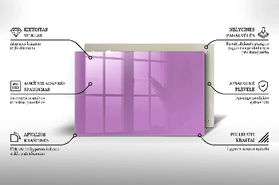 Glass candle plate decorative Purple colour