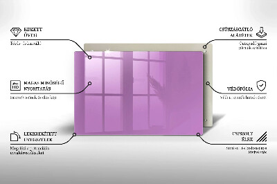 Glass candle plate decorative Purple colour