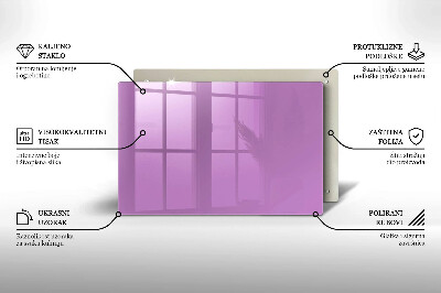 Glass candle plate decorative Purple colour