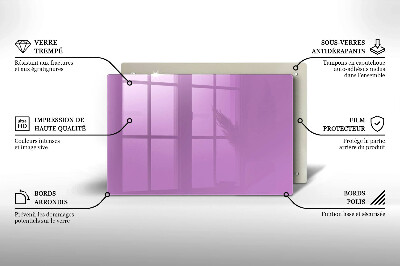 Glass candle plate decorative Purple colour