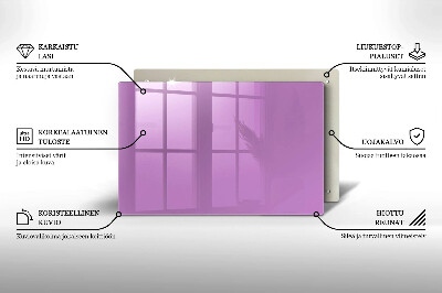 Glass candle plate decorative Purple colour