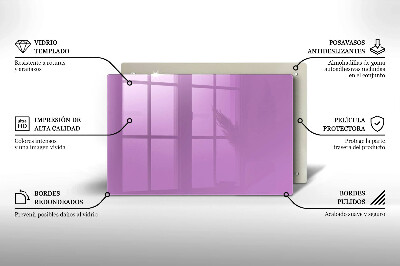 Glass candle plate decorative Purple colour