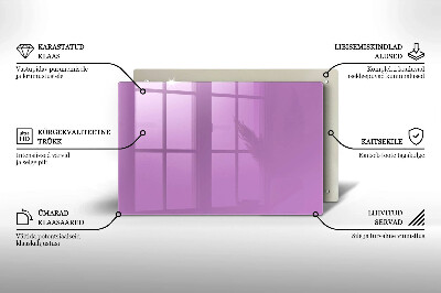Glass candle plate decorative Purple colour