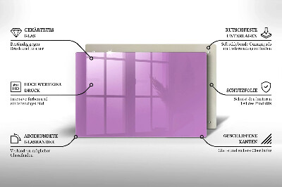 Glass candle plate decorative Purple colour