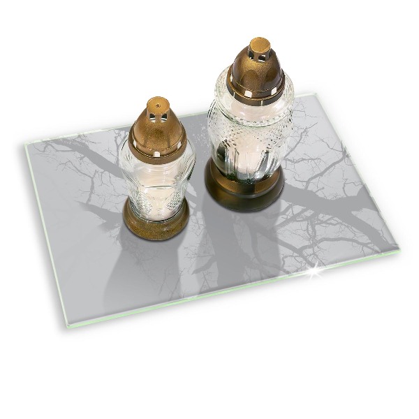 Grave candle coaster decorative Grey colour
