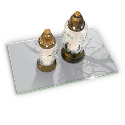 Grave candle coaster decorative Grey colour