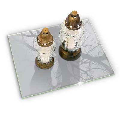 Grave candle coaster decorative Grey colour