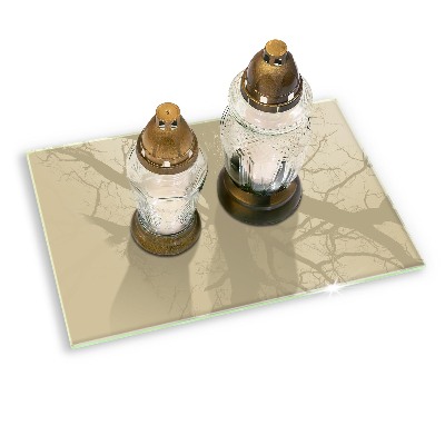 Grave candle coaster decorative Beige colour