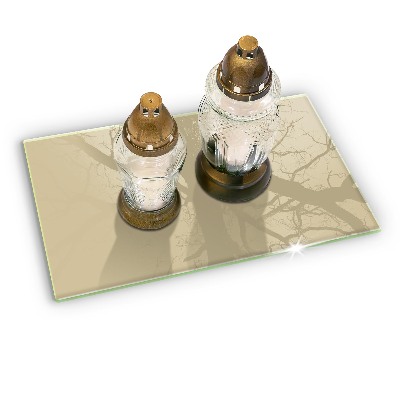 Grave candle coaster decorative Beige colour