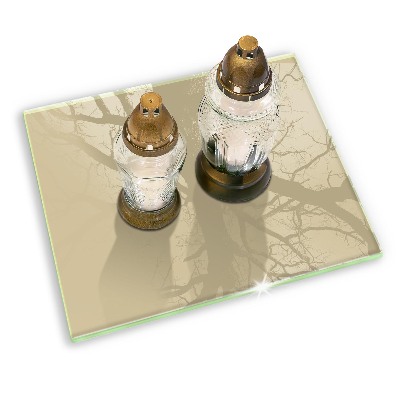 Grave candle coaster decorative Beige colour