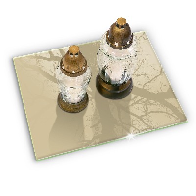 Grave candle coaster decorative Beige colour