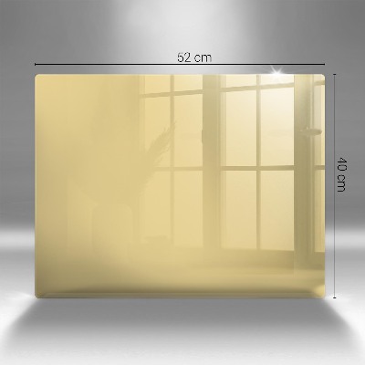 Glass candle plate decorative Yellow colour
