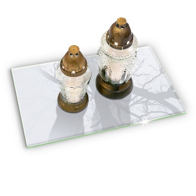 Grave candle coaster decorative White colour