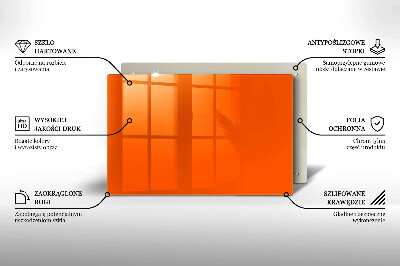 Glass candle plate decorative Orange colour