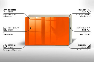 Glass candle plate decorative Orange colour