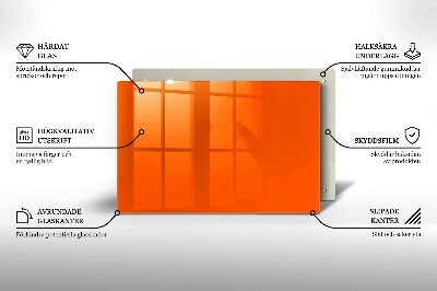 Glass candle plate decorative Orange colour