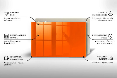 Glass candle plate decorative Orange colour