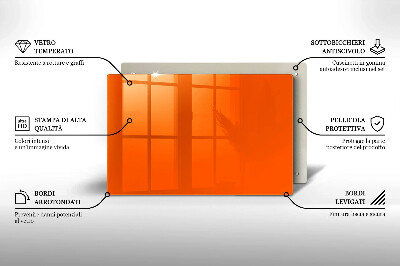 Glass candle plate decorative Orange colour