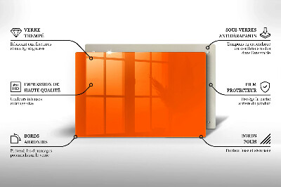 Glass candle plate decorative Orange colour
