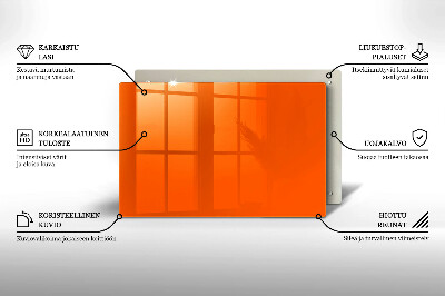 Glass candle plate decorative Orange colour